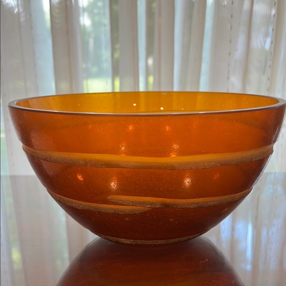 Authenic Vintage signed Alfredo BARBINI Handblown Murano/Venetian Glass Art Bowl - Picture 1 of 5